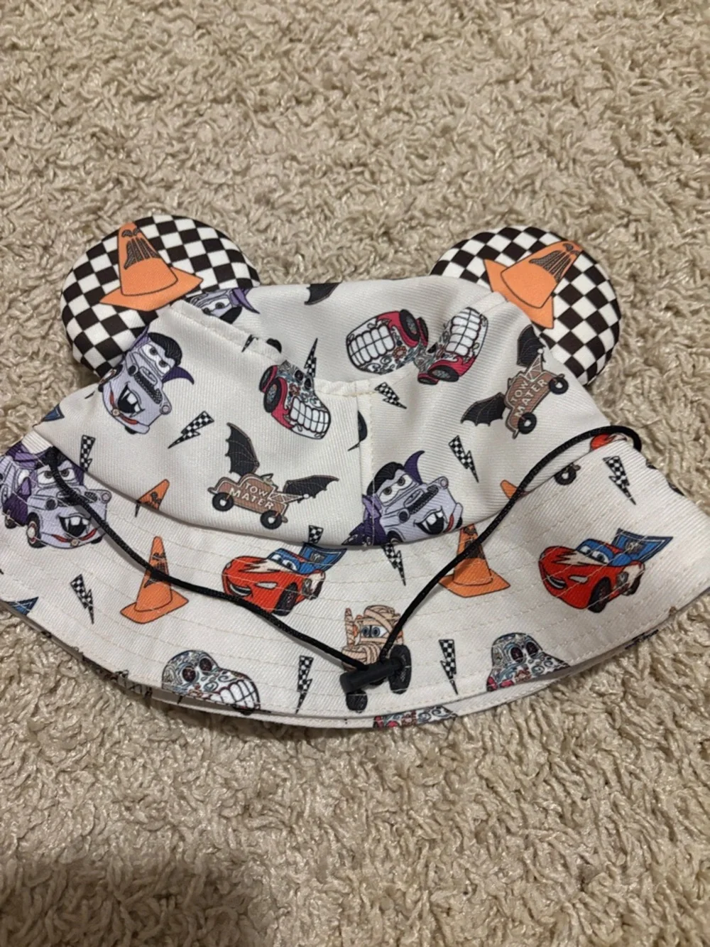 Cutezo designs Disney Beige Mickey Mouse Ear Sun Hat and cars Halloween baby(2)